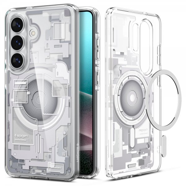 Spigen Samsung Galaxy S26 Plus -kuori, Ultra Hybrid MagFit Zero One, valkoinen