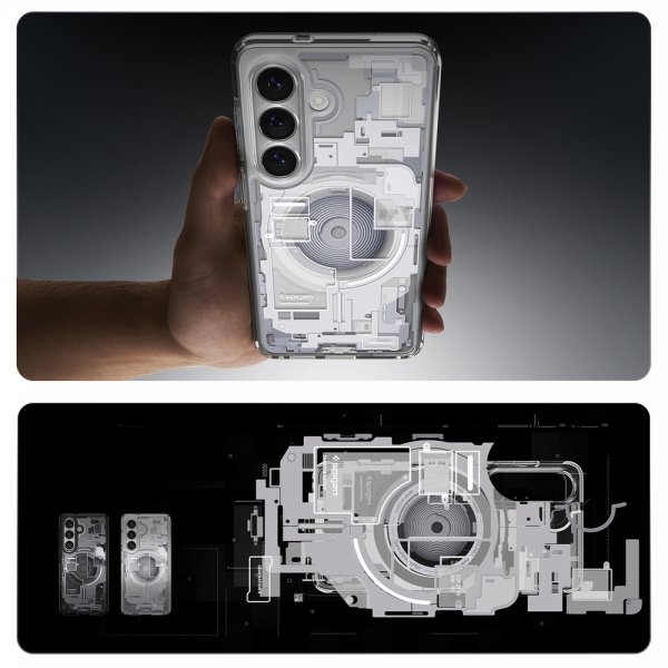 Spigen Samsung Galaxy S26 Plus -kuori, Ultra Hybrid MagFit Zero One, valkoinen