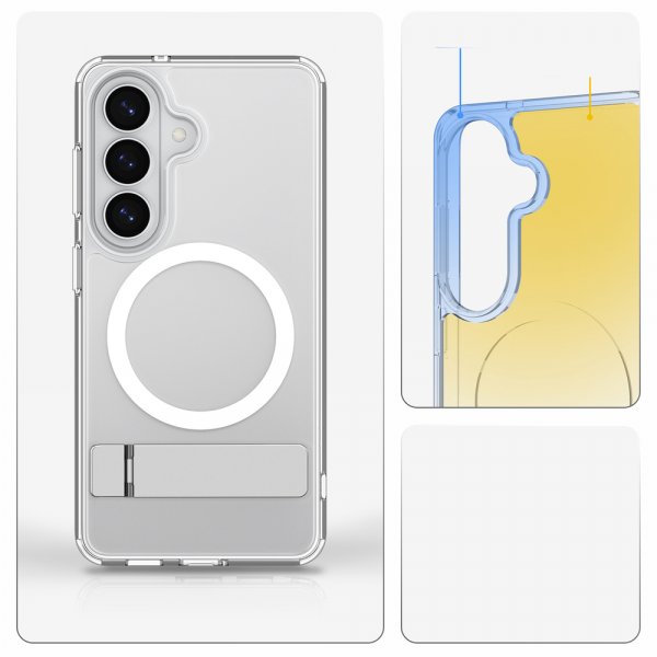Spigen Samsung Galaxy S26 Plus -suojakuori Ultra Hybrid S MagFit Clear White