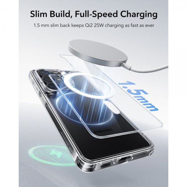 ESR Samsung Galaxy S26 Plus -suojakuori Classic Hybrid Kickstand MagSafe, läpinäkyvä