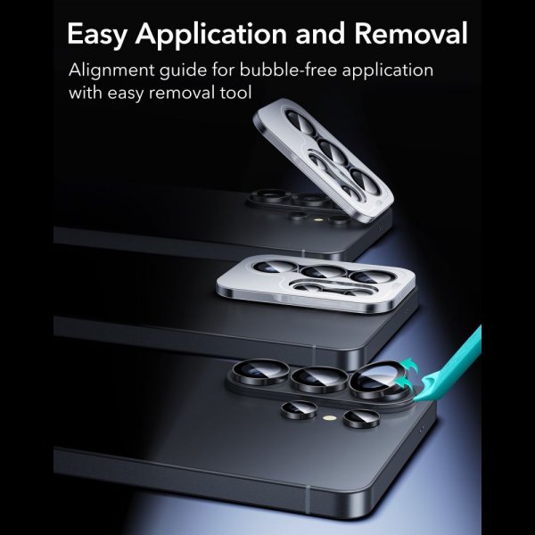 ESR Samsung Galaxy S26 Ultra kameran suojalasi Armorite Musta