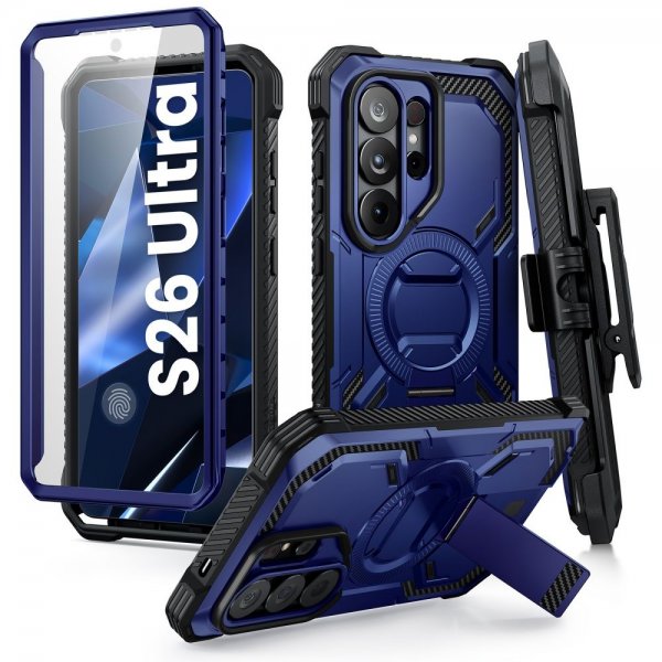 Supcase Samsung Galaxy S26 Ultra Kuori ArmorBox Clip MagSafe Sininen