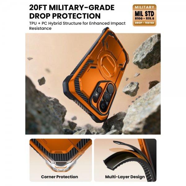 Supcase Samsung Galaxy S26 Ultra Kuori ArmorBox MagSafe Oranssi