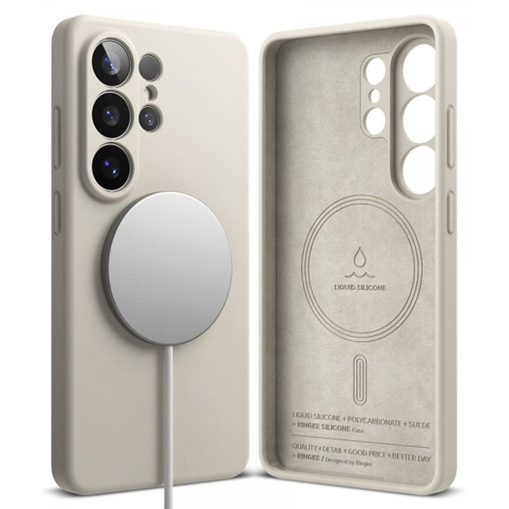Ringke Samsung Galaxy S26 Ultra Kuori Silikoni Magneettinen Beige