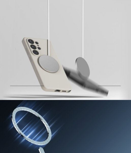 Ringke Samsung Galaxy S26 Ultra Kuori Silikoni Magneettinen Beige