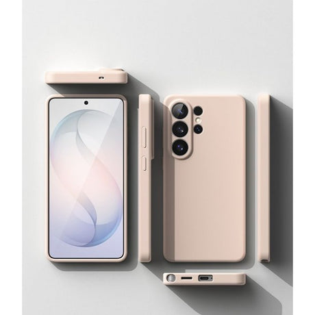 Ringke Samsung Galaxy S26 Ultra -silikonisuojakuori magneettikiinnityksellä, pinkki