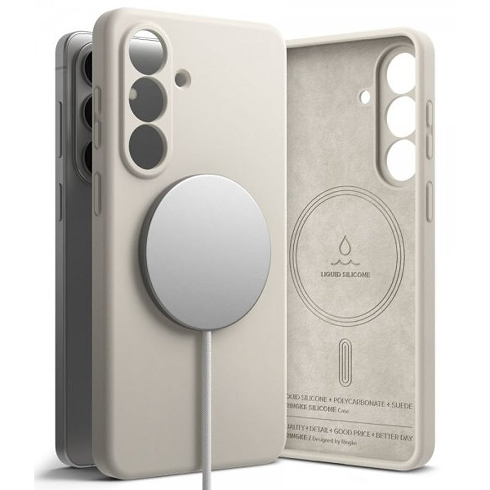 Ringke Samsung Galaxy S26 Plus Kuori Silicone Magnetic Beige