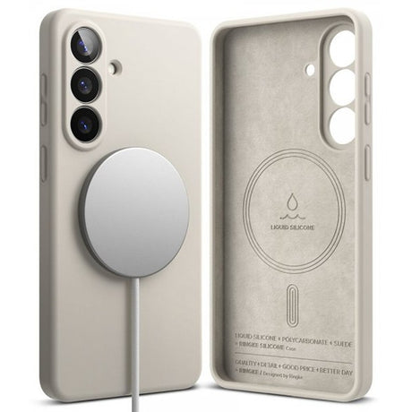 Ringke Samsung Galaxy S26 Plus Kuori Silicone Magnetic Beige