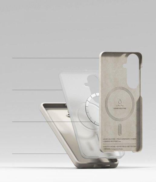 Ringke Samsung Galaxy S26 Plus Kuori Silicone Magnetic Beige