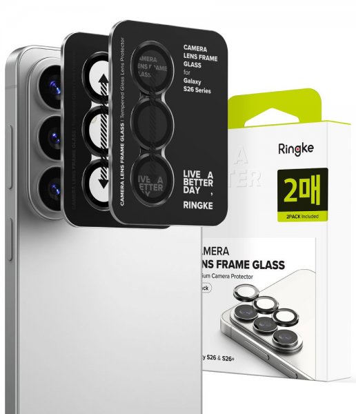 Ringke Samsung Galaxy S26/Galaxy S26 Plus Kameran suojakalvo Camera Lens Frame 2-pakkaus