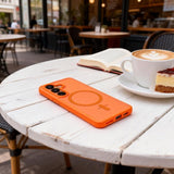 Tech-Protect Samsung Galaxy S26 -kuori MagMat MagSafe, oranssi
