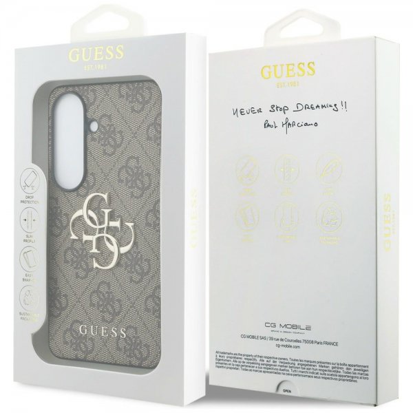 Arvaa Samsung Galaxy S26 Kuori 4G Metal Logo Ruskea