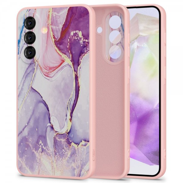 Tech-Protect Samsung Galaxy A37 Icon Pink Marble -suojakuori