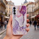 Tech-Protect Samsung Galaxy A37 Icon Pink Marble -suojakuori