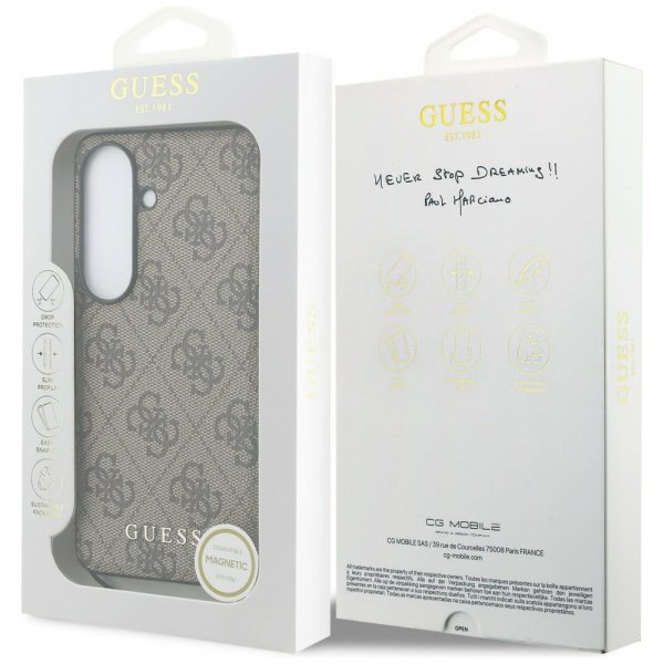 Guess Samsung Galaxy S26 Kuori 4G Charm MagSafe Ruskea