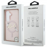 Karl Lagerfeld Samsung Galaxy S26 -suojakuori Script MagSafe, pinkki