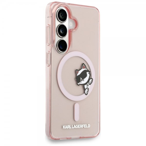 Karl Lagerfeld Samsung Galaxy S26 -kuori Choupette Peekaboo MagSafe Pinkki