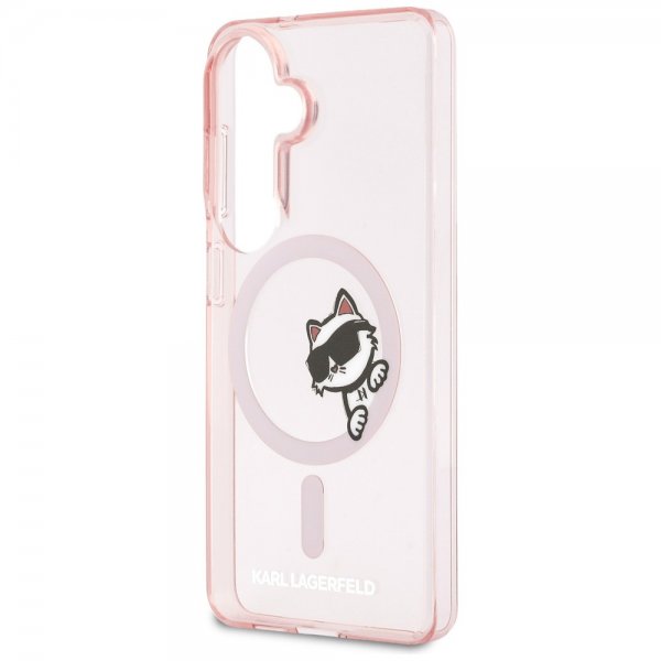 Karl Lagerfeld Samsung Galaxy S26 -kuori Choupette Peekaboo MagSafe Pinkki