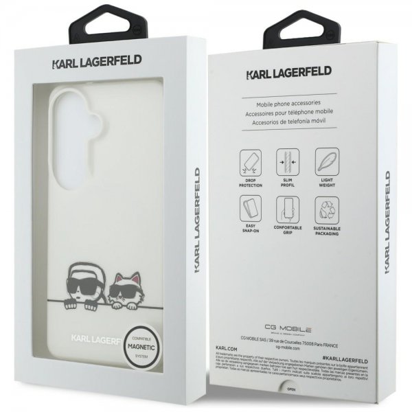 Karl Lagerfeld Samsung Galaxy S26 -kuori Peekaboo MagSafe Transparent