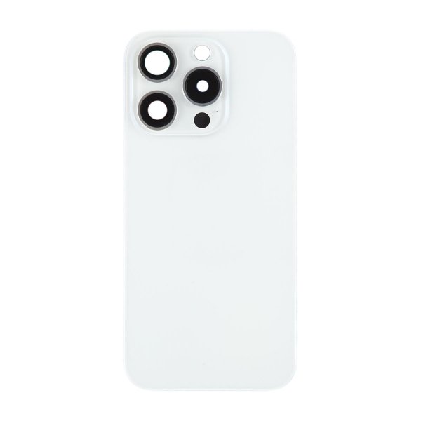 iPhone 15 Pro Takalasi Magneetilla ja Kameran Linssillä - Valkoinen Titaani