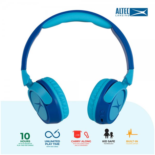 Altec Lansing Kuulokkeet Lapset Langaton 2in1 On-Ear Sininen