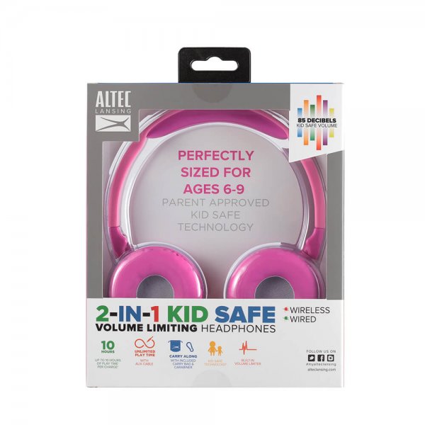 Altec Lansing Kuulokkeet Lapsille Langaton 2in1 On-Ear Vaaleanpunainen