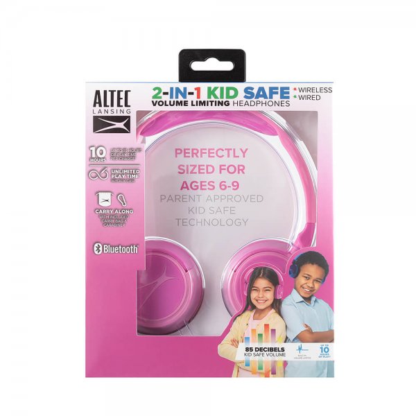 Altec Lansing Kuulokkeet Lapsille Langaton 2in1 On-Ear Vaaleanpunainen