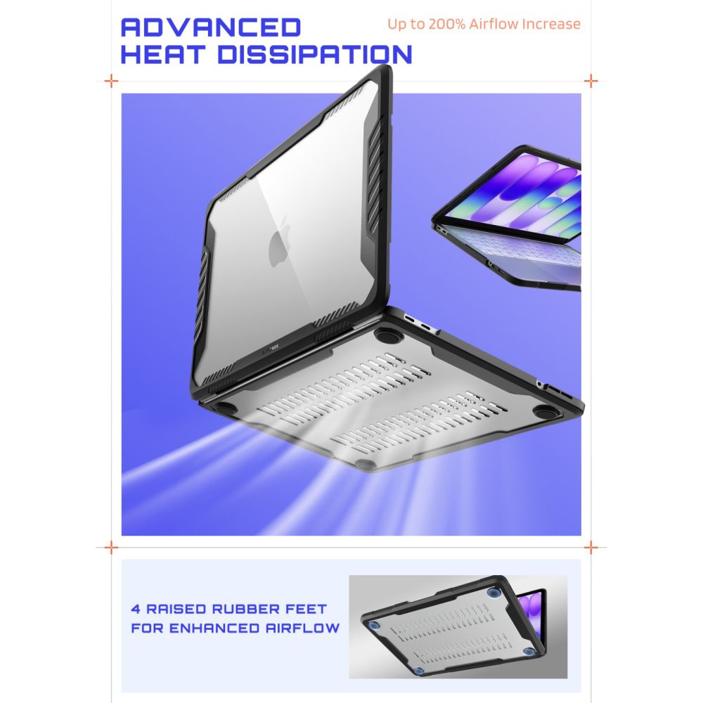 Supcase MacBook Neo 13 Kuori Unicorn Beetle Pro Musta