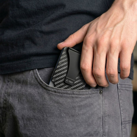 Tech-Protect Lompakko Thorn RFID Hiilikuitu Musta
