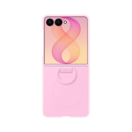 Samsung Original Samsung Galaxy Z Flip 8 Skal Silicone Ring Magnet Case Rosa