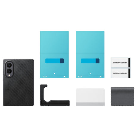 Samsung Alkuperäinen Samsung Galaxy Z Fold 8 Kuori Carbon Magnet Case Musta