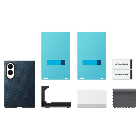 Samsung Alkuperäinen Samsung Galaxy Z Fold 8 Kuori Carbon-magneettikotelo Sininen