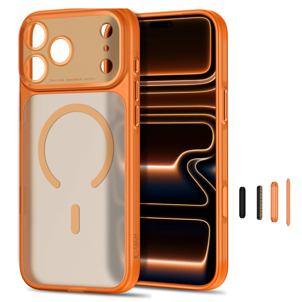 Tech-Protect iPhone 17 Pro/iPhone 18 Pro Kuori MagPrime MagSafe Mattapintainen Oranssi