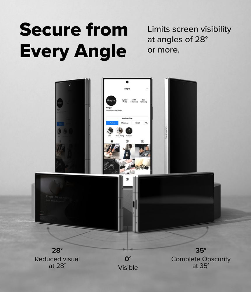 Ringke Samsung Galaxy Z Fold 8 Ultra Näytönsuoja Easy Slide Privacy 2-pack