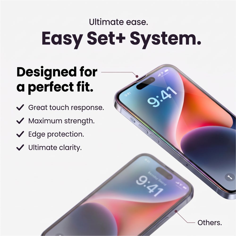 Tech-Protect iPhone 18 Pro Max Näytönsuoja & Kameran linssinsuojus Easy Set+ 2-pack