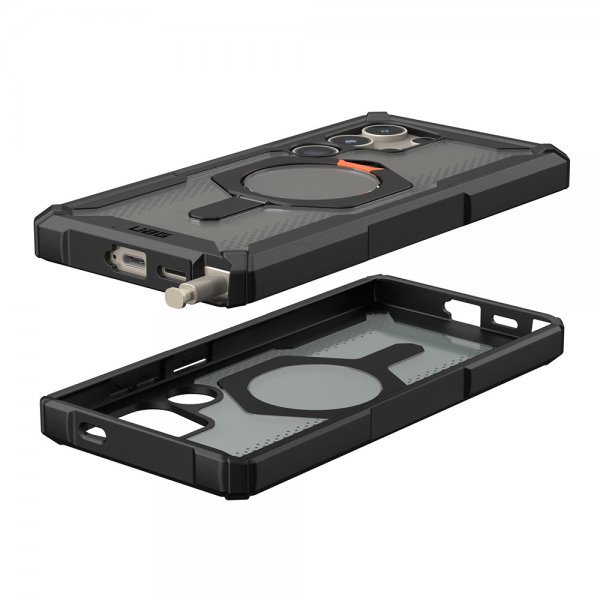 Urban Armor Gear (UAG) Samsung Galaxy S24 Ultra -suojakuori Plasma XTE MagSafe musta/oranssi