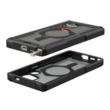 Urban Armor Gear (UAG) Samsung Galaxy S24 Ultra -suojakuori Plasma XTE MagSafe musta/oranssi
