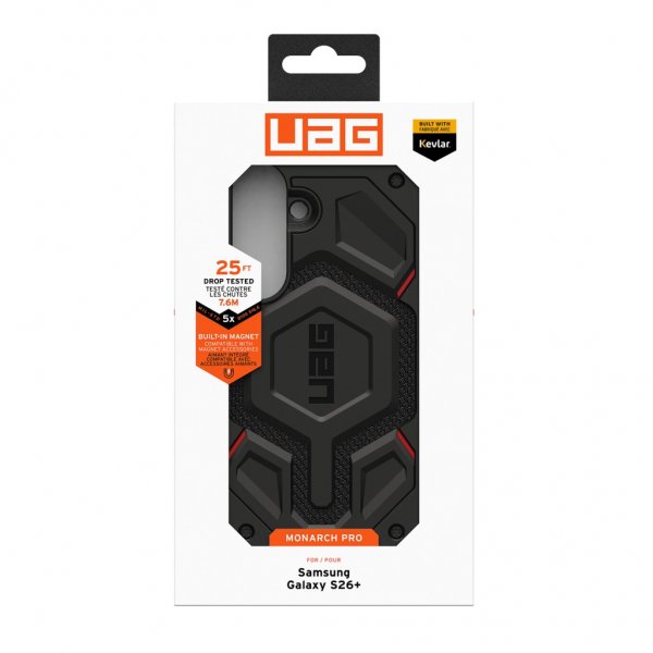 Urban Armor Gear (UAG) Samsung Galaxy S26 Plus -kuori Monarch Pro Kevlar MagSafe, musta