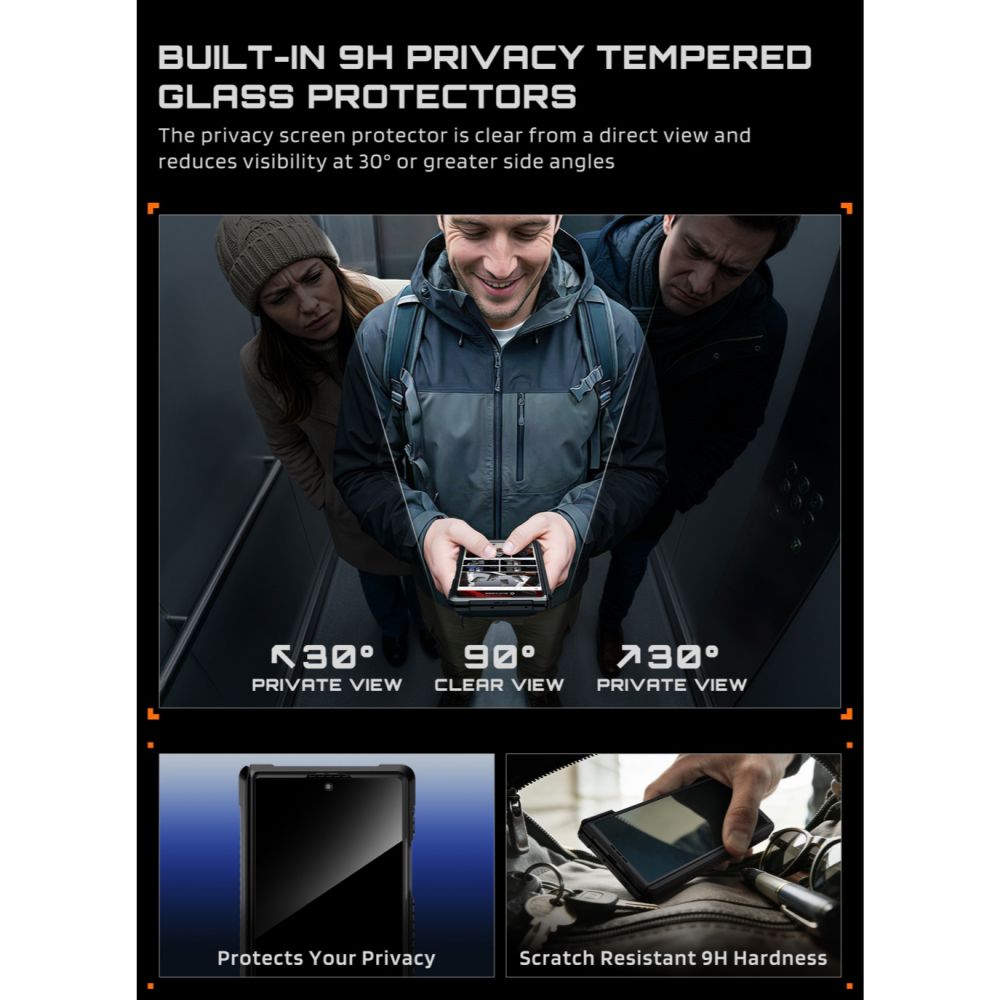 Supcase Samsung Galaxy Z Fold 8 Kuori UB Grip MagSafe Musta