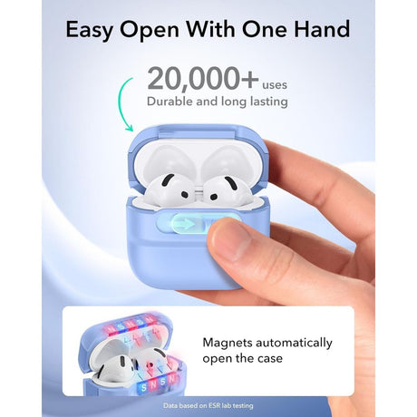 ESR AirPods 4/5 Kuori Pulse FlickLock HaloLock Sininen