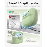 ESR AirPods 4/5 Kuori Pulse FlickLock HaloLock Vihreä