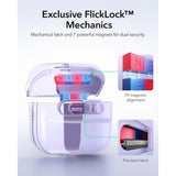 ESR AirPods 4/5 Kuori Pulse FlickLock HaloLock Violetti