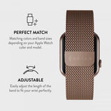 Burga Apple Watch 44/45/46mm/Ultra 49mm ranneke Metal Mesh ruusukulta