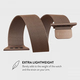 Burga Apple Watch 44/45/46mm/Ultra 49mm ranneke Metal Mesh ruusukulta