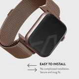 Burga Apple Watch 44/45/46mm/Ultra 49mm ranneke Metal Mesh ruusukulta