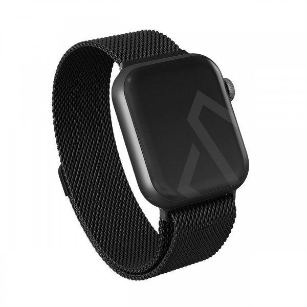 Burga Apple Watch 38/40/41/42mm Metalliverkkoranneke Musta
