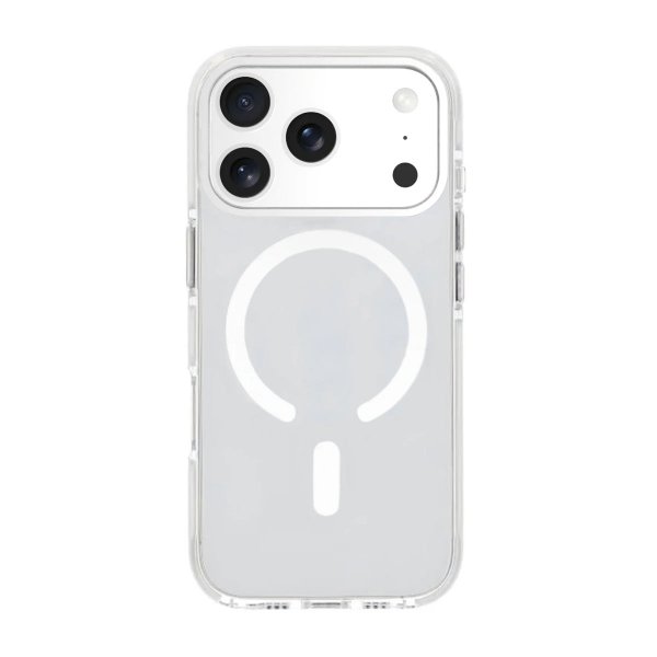 iPhone 17 Pro -suojakuori, iskunkestävä, MagSafe, valkoinen