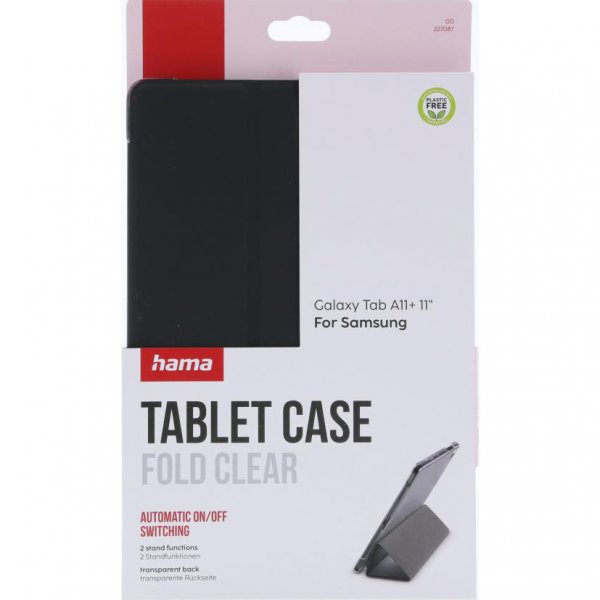 Hama Samsung Galaxy Tab A9 Plus/Tab A11 Plus -suojakotelo Fold Clear, musta