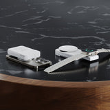 Alogic Matrix Ultimate 3-in-1 Langaton laturi med Powerbank MagSafe Valkoinen