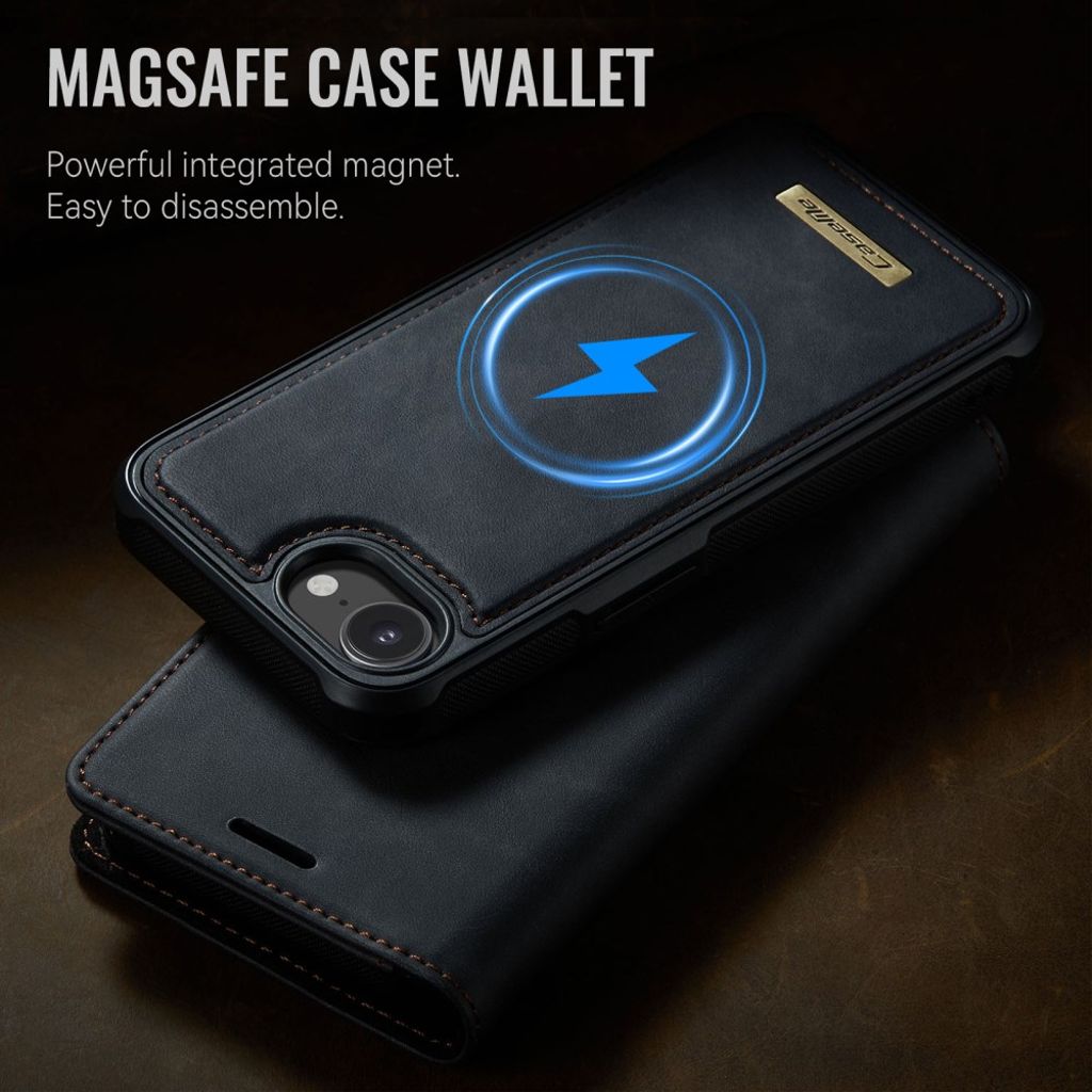 CaseMe iPhone 16e/iPhone 17e Kotelo C49 Series Musta